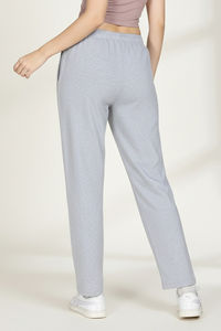 Zivame Knit Cotton Loungewear Bottom - Grey Melange — thumbnail 3
